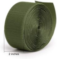 🧵 sew on hook and loop non-adhesive tape - military green (2 inch13ft) - durable interlocking sewing fasteners logo