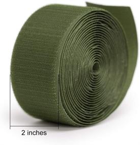 img 4 attached to 🧵 Sew on Hook and Loop Non-Adhesive Tape - Military Green (2 Inch13ft) - Durable Interlocking Sewing Fasteners