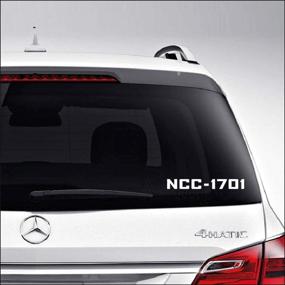 img 2 attached to 🚀 Aampco Decals Star Trek Enterprise NCC-1701 Vinyl Decal Sticker - Perfect for Car, Truck, Motorcycle, Windows, Bumper, & Walls - Matte White, 8 inch/20 cm Wide