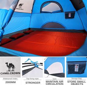 img 1 attached to 🏕️ Waterproof Camping Dome Tent for Outdoor Camping and Hiking - CAMEL CROWN Spacious Lightweight Portable Backpacking Tent for 3/4/5 Persons