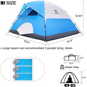 img 3 attached to 🏕️ Waterproof Camping Dome Tent for Outdoor Camping and Hiking - CAMEL CROWN Spacious Lightweight Portable Backpacking Tent for 3/4/5 Persons