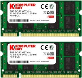 img 1 attached to 💻 Enhance Laptop Performance with Komputerbay 4GB DDR2 667MHz SODIMM Laptop Memory (2X 2GB) PC2-5300 PC2-5400 200 PIN DDR2 667