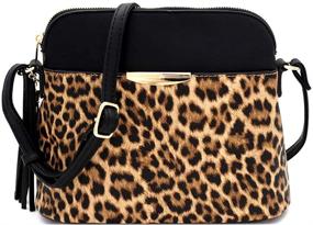 img 4 attached to 🐆 Leopard Print Leather Crossbody Bag - Women's Handbags & Wallets for Stylish Crossbody Carry