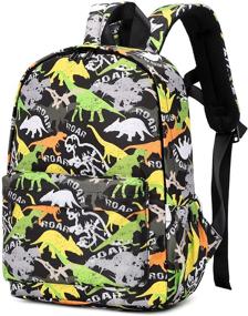 img 4 attached to Dinosaur Backpacks Preschool Backpack Colorful
