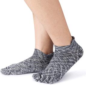 img 1 attached to Ultimate Comfort and Style: Women's No Show Cotton Toe Socks - 4 Pack