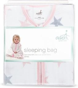 img 3 attached to aden + anais Essentials Classic Sleeping Bag, 100% Cotton Muslin Wearable Baby Blanket, Medium Size, Ages 6-12 Months, Doll Design with Stars