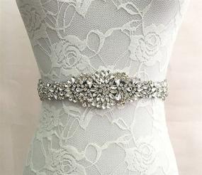 img 1 attached to 👰 Sparkling Huifany Bridal Rhinestone Beaded Wedding Sash Belts for Elegant Bride in Party, Prom & Evening Dresses