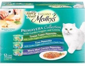 img 2 attached to Fancy Feast Elegant Medleys Primavera Collection Cat Food Variety Pack – 12 Cans (3 oz each) – Tender Turkey, Tuna, and White Meat Chicken Primavera