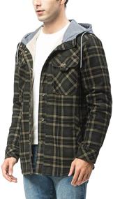 img 3 attached to 🧥 Fleece Flannel Men's Clothing: Flygo Casual Sleeve Shirts for Comfort and Style