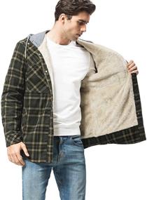 img 2 attached to 🧥 Fleece Flannel Men's Clothing: Flygo Casual Sleeve Shirts for Comfort and Style