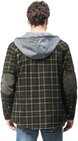 img 1 attached to 🧥 Fleece Flannel Men's Clothing: Flygo Casual Sleeve Shirts for Comfort and Style