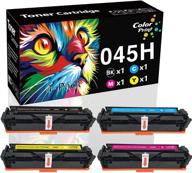 🖨️ (4-pack) high yield compatible cartridge 045h crg-045h toner cartridge 045 - colorprint, for color imageclass lbp612cdw mf634cdw mf632cdw mf632 mf634 printer logo