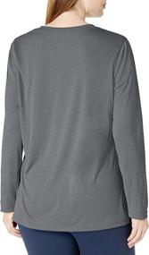 img 1 attached to 👚 JUST MY SIZE Women's Plus Size Active Cooldri Long Sleeve V-Neck Tee - Stay Cool and Stylish with this Plus Size Active Top!