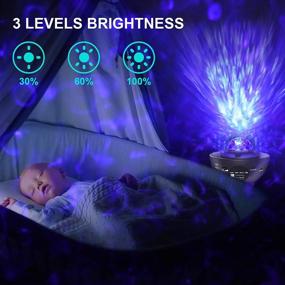 img 1 attached to 🌌 Galaxy Night Light - Star Projector with Music Speaker, Remote Control, LED Nebula Cloud & Moving Ocean Wave - Ideal for Bedroom, Game Rooms, Home Theatre - Perfect Christmas Gift