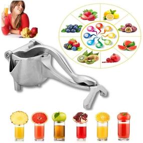 img 2 attached to DNY Hand Juicer: Premium Aluminum Alloy Lemon Squeezer with Food Tong, Peeler, and Filter Bags – Rustproof Handheld Fruit Juicer