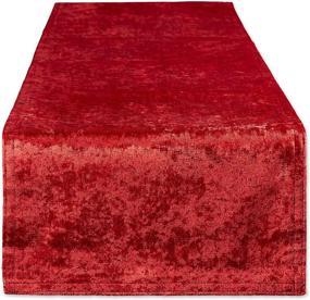 img 4 attached to Stunning Red Velvet Table Runner by 🍷 DII - 14x72 Size, Perfect for Tabletop Elegance