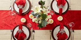 img 3 attached to Stunning Red Velvet Table Runner by 🍷 DII - 14x72 Size, Perfect for Tabletop Elegance