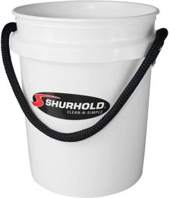 img 4 attached to 🪣 Shurhold 2451 White 5 Gallon Bucket with Durable Black Rope Handle