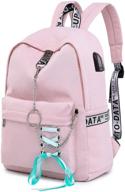 stylish and functional hey yoo hy760 cute casual hiking daypack: waterproof bookbag school bag backpack for girls and women логотип