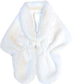 img 4 attached to 🧥 Fashowlife Faux Fur Cloak Shawl: Stylish Winter Wrap for Wedding Party