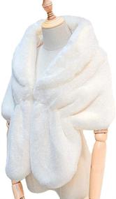 img 3 attached to 🧥 Fashowlife Faux Fur Cloak Shawl: Stylish Winter Wrap for Wedding Party