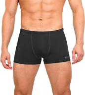 🏊 baleaf men's athletic swim jammers - pbt durable square leg briefs for enhanced training swimsuit performance logo