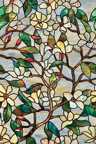 img 3 attached to 🌸 Artscape Summer Magnolia Window Film 24x36: Light Blue, Red, Brown, Orange - Transform Your Space!