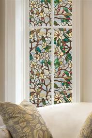 img 4 attached to 🌸 Artscape Summer Magnolia Window Film 24x36: Light Blue, Red, Brown, Orange - Transform Your Space!