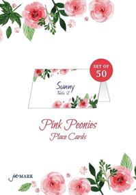 img 1 attached to 🌸 Jot & Mark Floral Place Cards, Pack of 50 – Table Tent Cards for Weddings, Seating, Parties, and Events