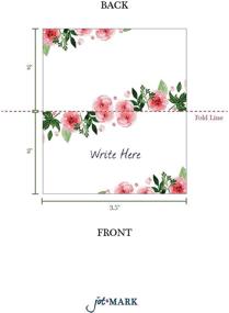 img 2 attached to 🌸 Jot & Mark Floral Place Cards, Pack of 50 – Table Tent Cards for Weddings, Seating, Parties, and Events