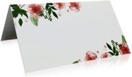 🌸 jot & mark floral place cards, pack of 50 – table tent cards for weddings, seating, parties, and events logo