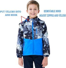 img 3 attached to MGEOY Kids Rain Jackets: Lightweight, Waterproof Hooded Raincoats for Boys and Girls