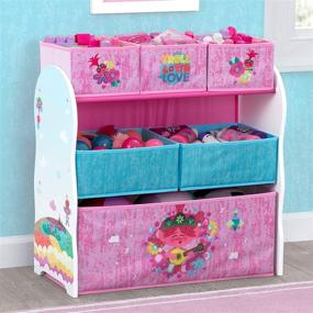 img 3 attached to 🧸 Trolls World Tour Toy Organizer with 6 Bins - Designed and Stored by Delta Children