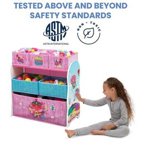 img 2 attached to 🧸 Trolls World Tour Toy Organizer with 6 Bins - Designed and Stored by Delta Children