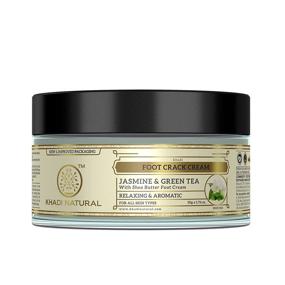 img 4 attached to 👣 100 g Khadi Natural Jasmine and Green Tea Foot Crack Cream: Ayurvedic Herbal Blend with Shea Butter