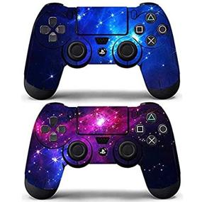 img 2 attached to 🎮 Enhance Your Gaming Style with Decal Moments 2 Pack Regular PS4 Controllers Skin Decal Stickers Cover Vinyl Wrap in Galaxy Purple Space Design