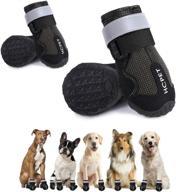 🐾 waterproof dog boots - hcpet dog shoes with reflective rugged anti-slip sole for small to large dogs, skid-proof outdoor dog rain boots, stretchable paw protectors 4ps logo