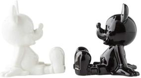 img 1 attached to Disney Enesco Ceramics Mickey Mouse Sitting Salt and Pepper Shakers, 3.5 Inch, Black and White