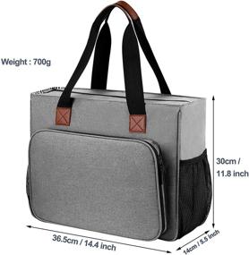 img 2 attached to 👜 Elegant Black Coopay Embroidery Project Carrying Bag – Waterproof Multi-Pocket Storage for Floss, Cross Stitch, and Hoops (No Accessories)