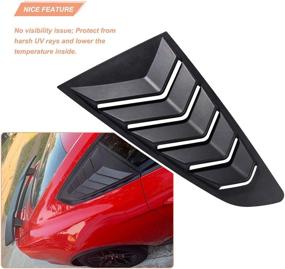 img 1 attached to 🚘 Danti 2PCS Matte Black GT Lambo Style Window Scoop Louvers ABS Window Visor Cover Sun Rain Shade Vent Compatible with Ford Mustang 2015-2021