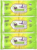 🌿 wipex natural wet floor wipes 16 count bundle with floral rosemary & vinegar - pack of 3 (48 total wipes) logo