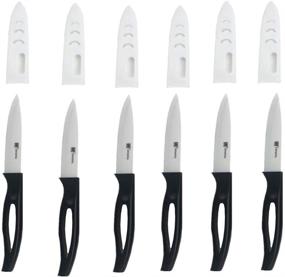 img 3 attached to Set of 6 Super Sharp Ceramic Steak Knives for Kitchen Bar