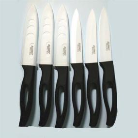 img 2 attached to Set of 6 Super Sharp Ceramic Steak Knives for Kitchen Bar