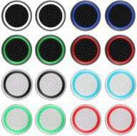 🎮 enhanced silicone thumb stick grips for improved game controller precision - compatible with ps4, ps3, xbox 360, xbox one (16 pcs) logo