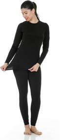 img 3 attached to 🔥 Cozy up in Style: Thermajane Women's Ultra Soft Thermal Underwear Long Johns Set with Fleece Lining