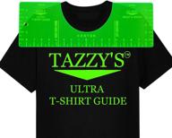 tazzy's ultimate t-shirt ruler guide for precise vinyl alignment and heat pressing - ideal for htv, svg, and more logo