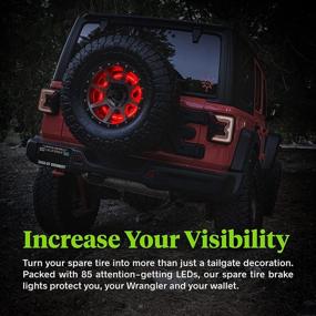 img 3 attached to Spare Tire 3Rd Third Brake Light For Jeep Wrangler [5 X 4