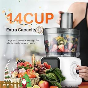 img 3 attached to 🔪 2021 MAGICCOS 1000W Food Processors - 14 Cup Size, 7 Variable Speeds, LCD Upgraded Digital Display, Multi-functional 7 in-1 Chopper/Slicer/Shredder/Masher/Dough Maker, Ideal for Family Use