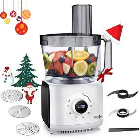 img 4 attached to 🔪 2021 MAGICCOS 1000W Food Processors - 14 Cup Size, 7 Variable Speeds, LCD Upgraded Digital Display, Multi-functional 7 in-1 Chopper/Slicer/Shredder/Masher/Dough Maker, Ideal for Family Use