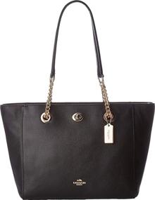 img 3 attached to 👜 COACH Women's Pebbled Turnlock Chain Handbags & Wallets